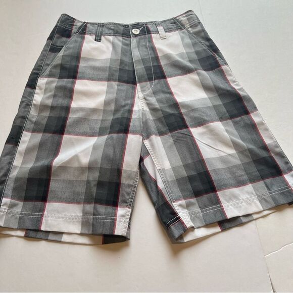 CSG Champs Men's Sports Gear Shorts Plaid Gray/White /Red Size 30 - Picture 1 of 7